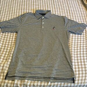 johnnie-O Blue Striped Polo Shirt